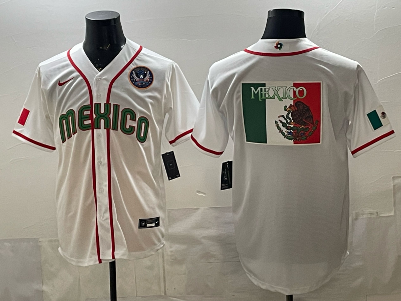 MEXICO National Embroidered Baseball Team 2026 World Cup Team Jersey T-shirt