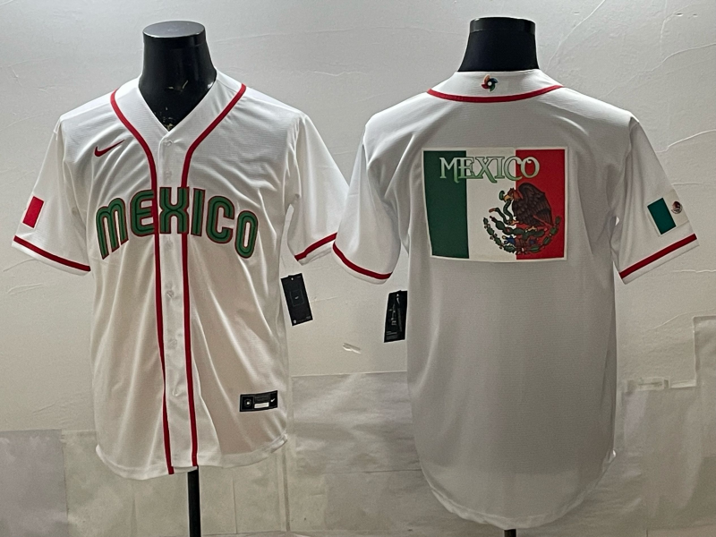 MEXICO National Embroidered Baseball Team 2026 World Cup Team Jersey T-shirt