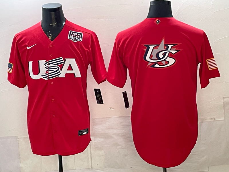 USA National Embroidered Baseball Team 2026 World Cup Team Jersey T-shirt