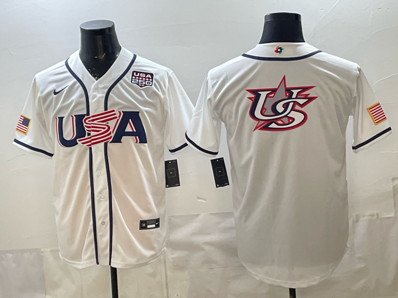 USA National Embroidered Baseball Team 2026 World Cup Team Jersey T-shirt