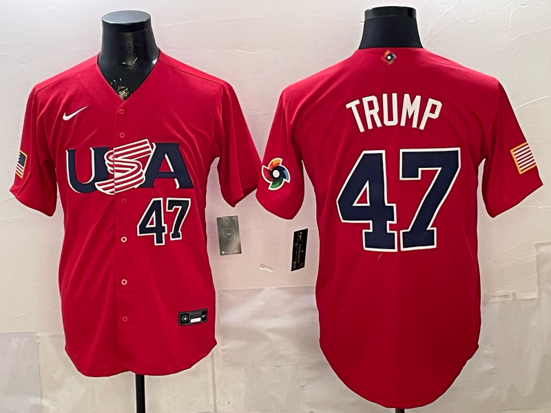 USA National Embroidered Baseball Team 2026 World Cup Team Jersey T-shirt