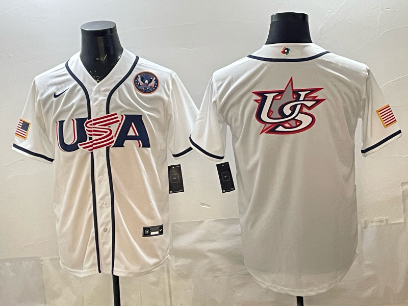 USA National Embroidered Baseball Team 2026 World Cup Team Jersey T-shirt