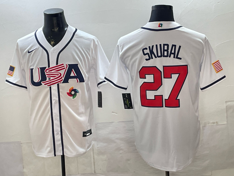 USA National Embroidered Baseball Team 2026 World Cup Team Jersey T-shirt