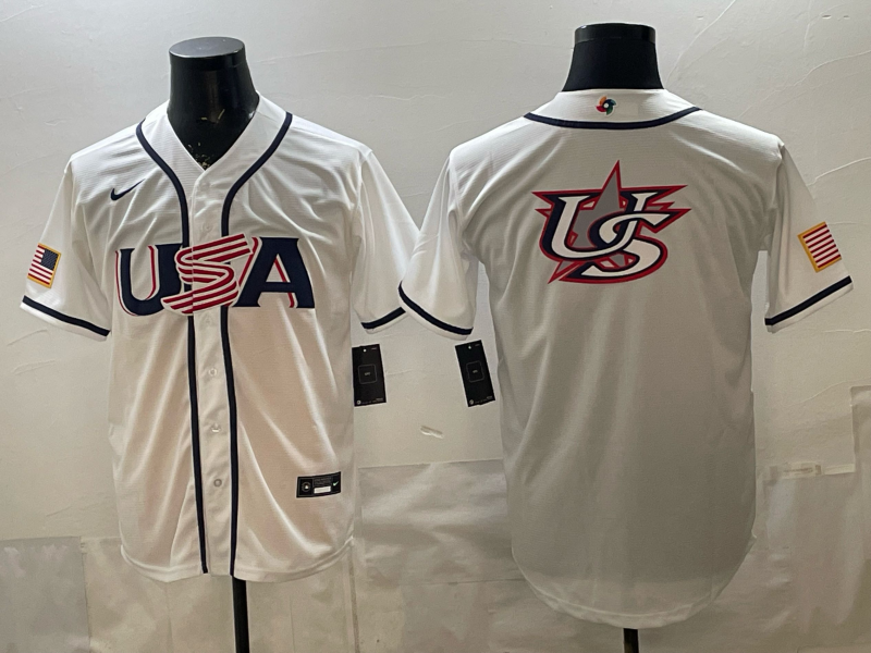 USA National Embroidered Baseball Team 2026 World Cup Team Jersey T-shirt
