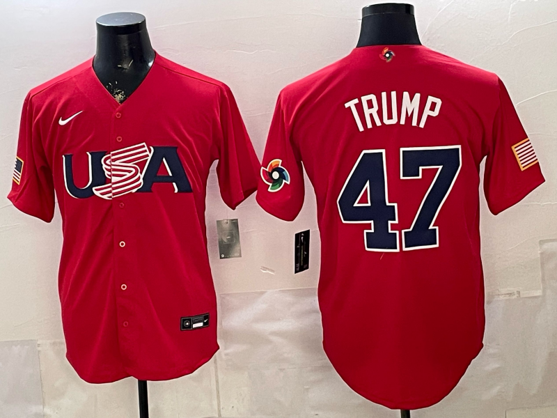 USA National Embroidered Baseball Team 2026 World Cup Team Jersey T-shirt