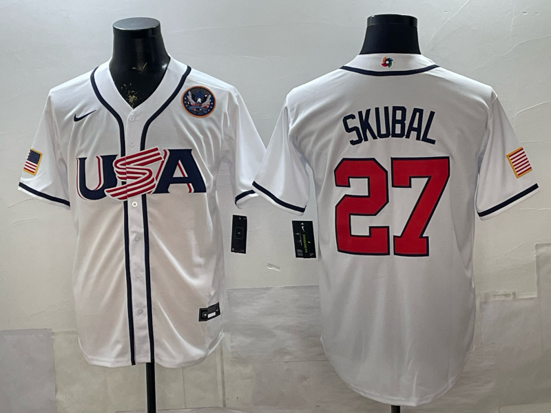 USA National Embroidered Baseball Team 2026 World Cup Team Jersey T-shirt
