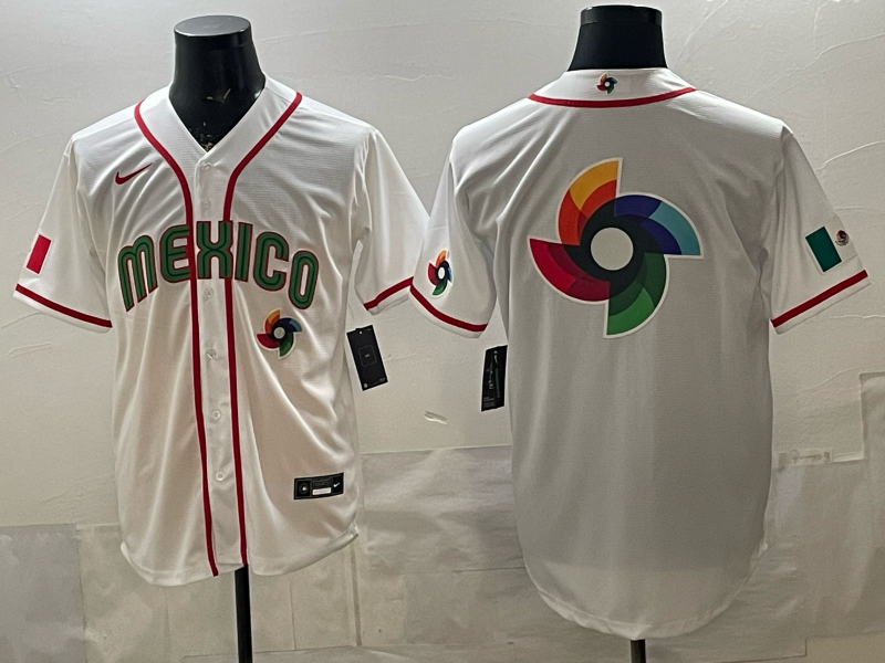 MEXICO National Embroidered Baseball Team 2026 World Cup Team Jersey T-shirt