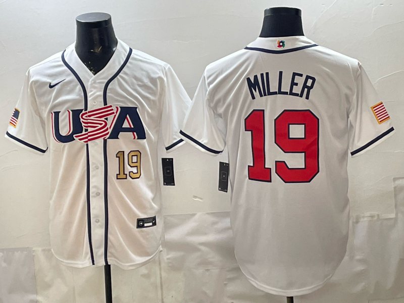 USA National Embroidered Baseball Team 2026 World Cup Team Jersey T-shirt