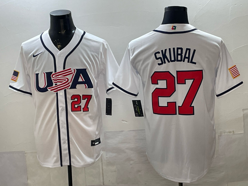 USA National Embroidered Baseball Team 2026 World Cup Team Jersey T-shirt