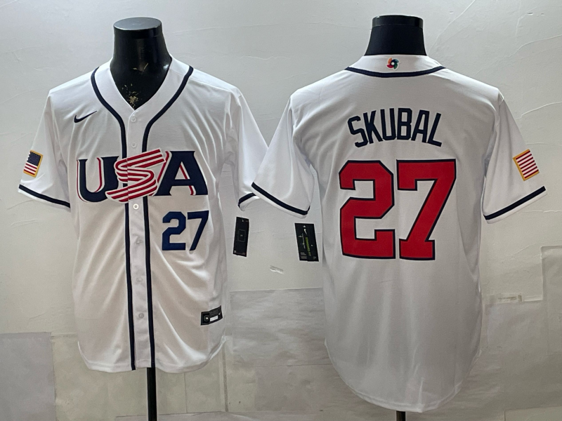 USA National Embroidered Baseball Team 2026 World Cup Team Jersey T-shirt