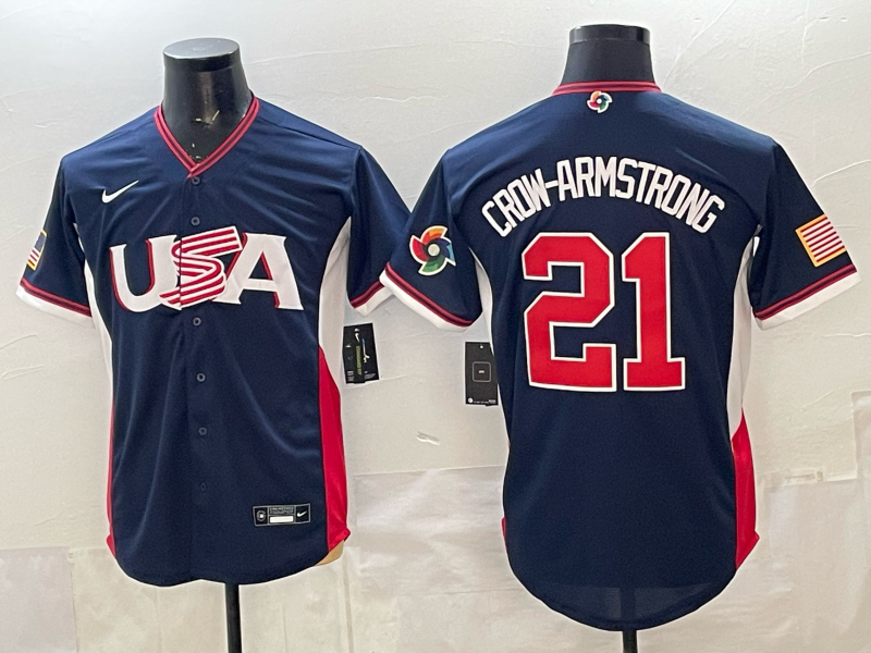 USA National Embroidered Baseball Team 2026 World Cup Team Jersey T-shirt