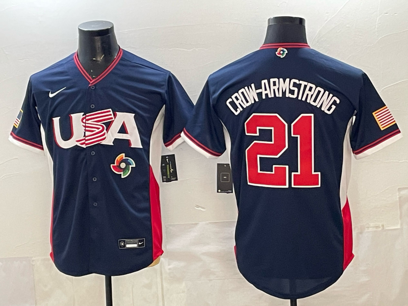 USA National Embroidered Baseball Team 2026 World Cup Team Jersey T-shirt