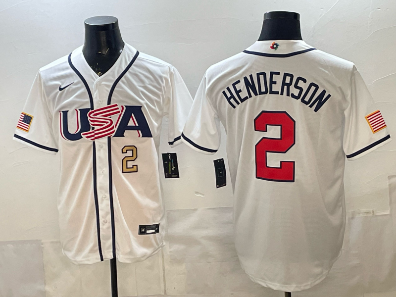 USA National Embroidered Baseball Team 2026 World Cup Team Jersey T-shirt