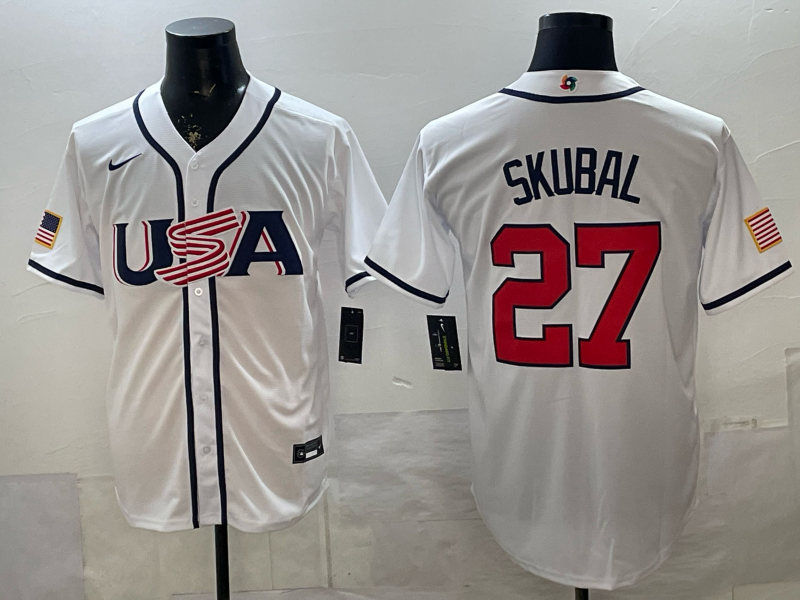 USA National Embroidered Baseball Team 2026 World Cup Team Jersey T-shirt