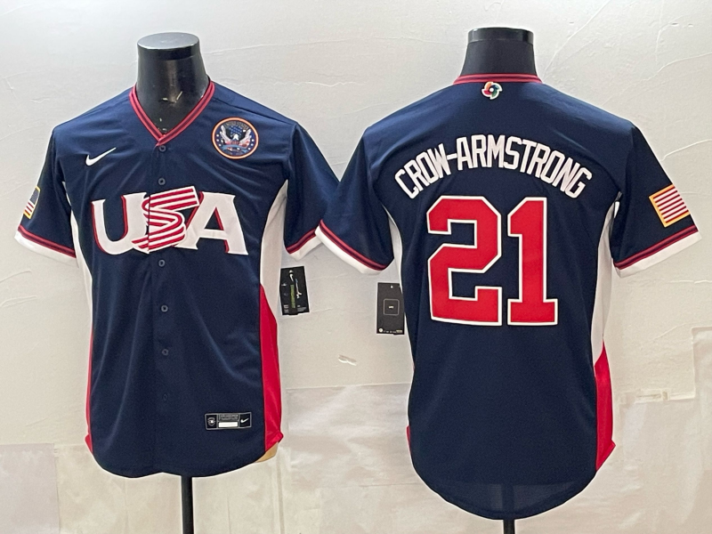 USA National Embroidered Baseball Team 2026 World Cup Team Jersey T-shirt