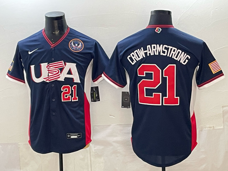 USA National Embroidered Baseball Team 2026 World Cup Team Jersey T-shirt