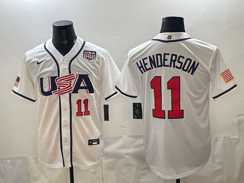 USA National Embroidered Baseball Team 2026 World Cup Team Jersey T-shirt