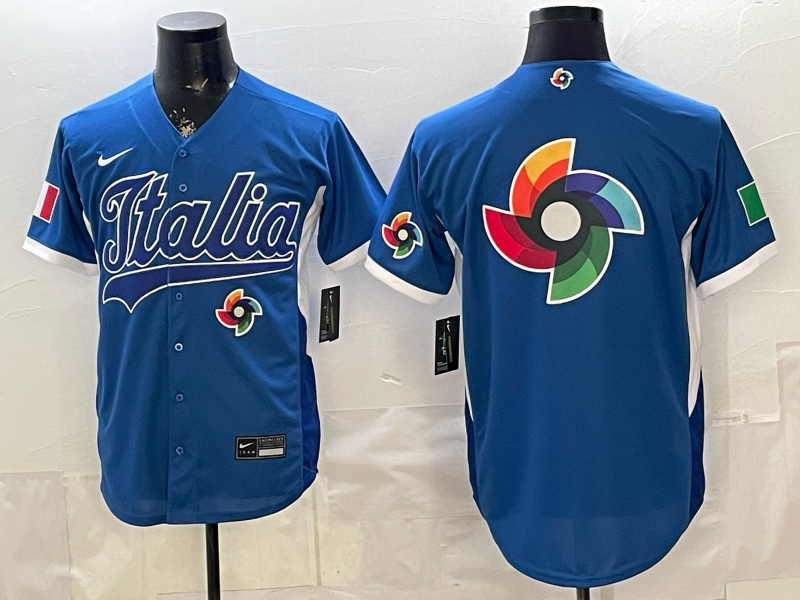 ITALIA National Embroidered Baseball Team 2026 World Cup Team Jersey T-shirt