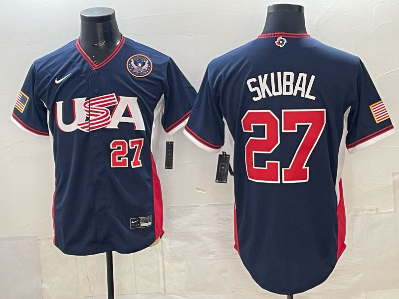 USA National Embroidered Baseball Team 2026 World Cup Team Jersey T-shirt