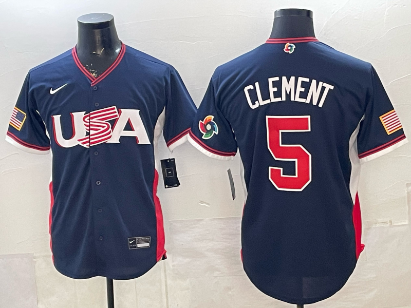 USA National Embroidered Baseball Team 2026 World Cup Team Jersey T-shirt
