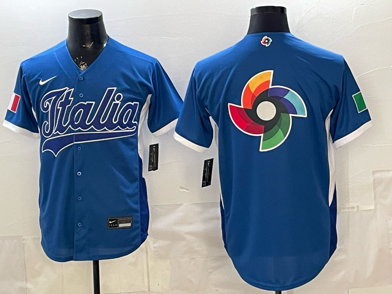 ITALIA National Embroidered Baseball Team 2026 World Cup Team Jersey T-shirt
