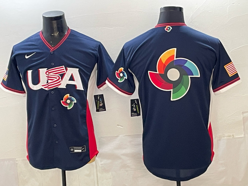 USA National Embroidered Baseball Team 2026 World Cup Team Jersey T-shirt