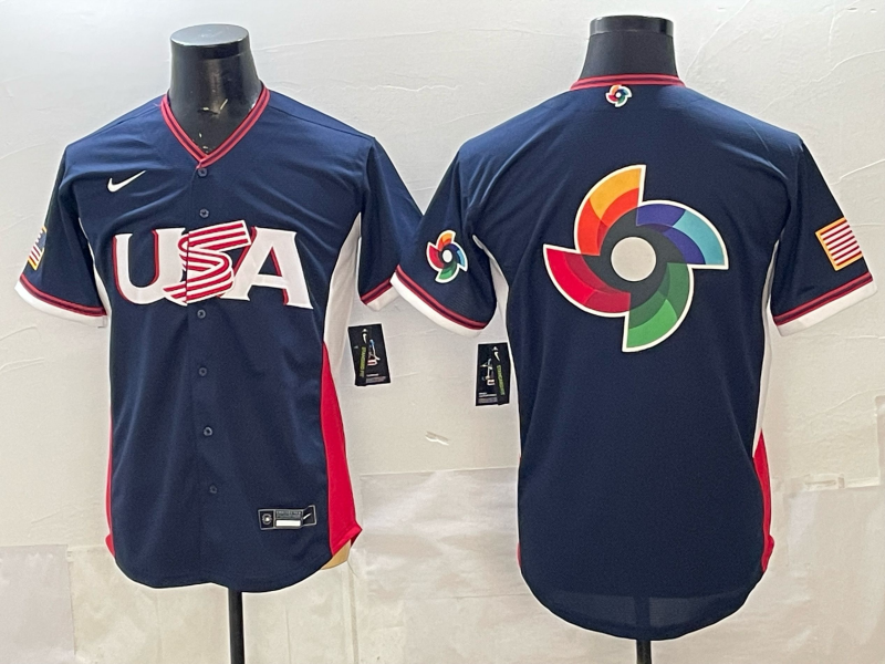 USA National Embroidered Baseball Team 2026 World Cup Team Jersey T-shirt