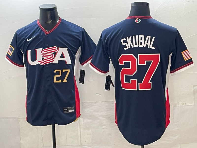 USA National Embroidered Baseball Team 2026 World Cup Team Jersey T-shirt