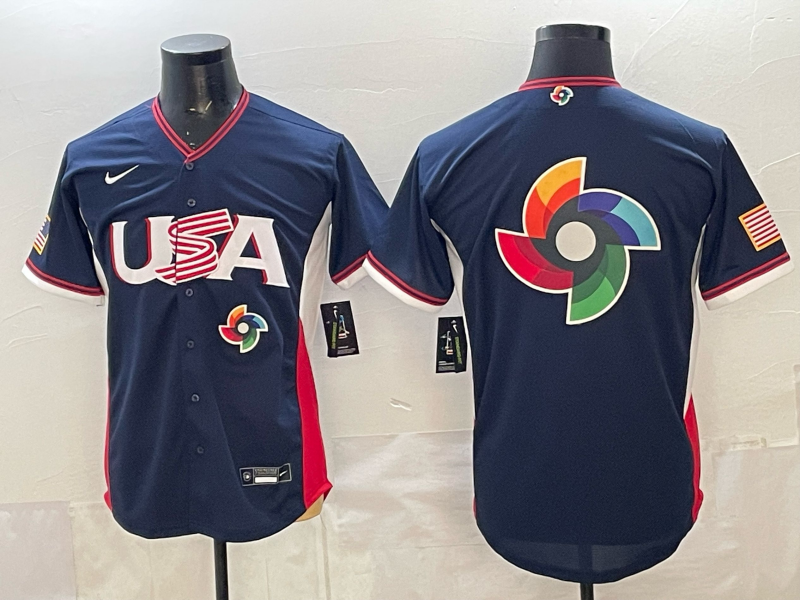 USA National Embroidered Baseball Team 2026 World Cup Team Jersey T-shirt