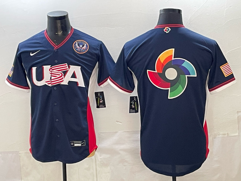 USA National Embroidered Baseball Team 2026 World Cup Team Jersey T-shirt