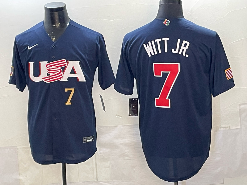 USA National Embroidered Baseball Team 2026 World Cup Team Jersey T-shirt