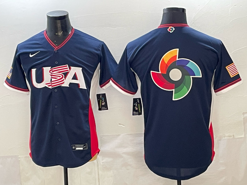 USA National Embroidered Baseball Team 2026 World Cup Team Jersey T-shirt