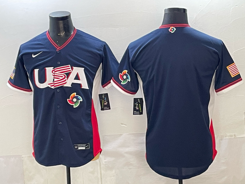 USA National Embroidered Baseball Team 2026 World Cup Team Jersey T-shirt