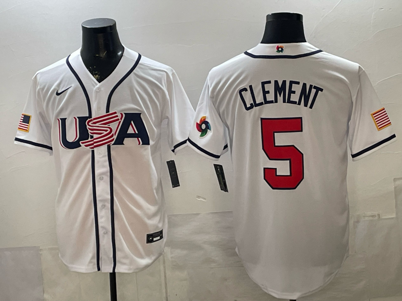USA National Embroidered Baseball Team 2026 World Cup Team Jersey T-shirt