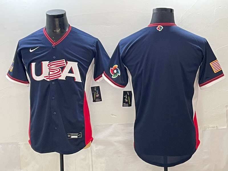 USA National Embroidered Baseball Team 2026 World Cup Team Jersey T-shirt