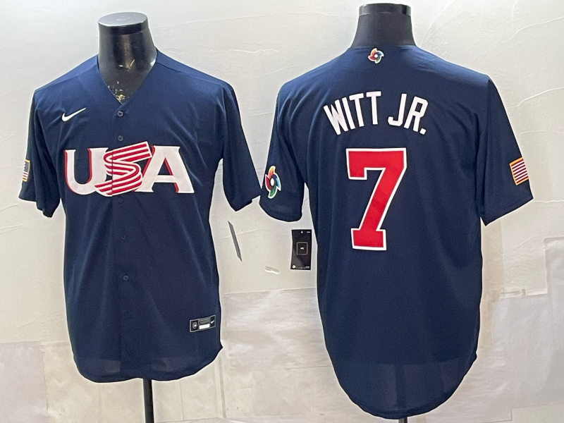 USA National Embroidered Baseball Team 2026 World Cup Team Jersey T-shirt