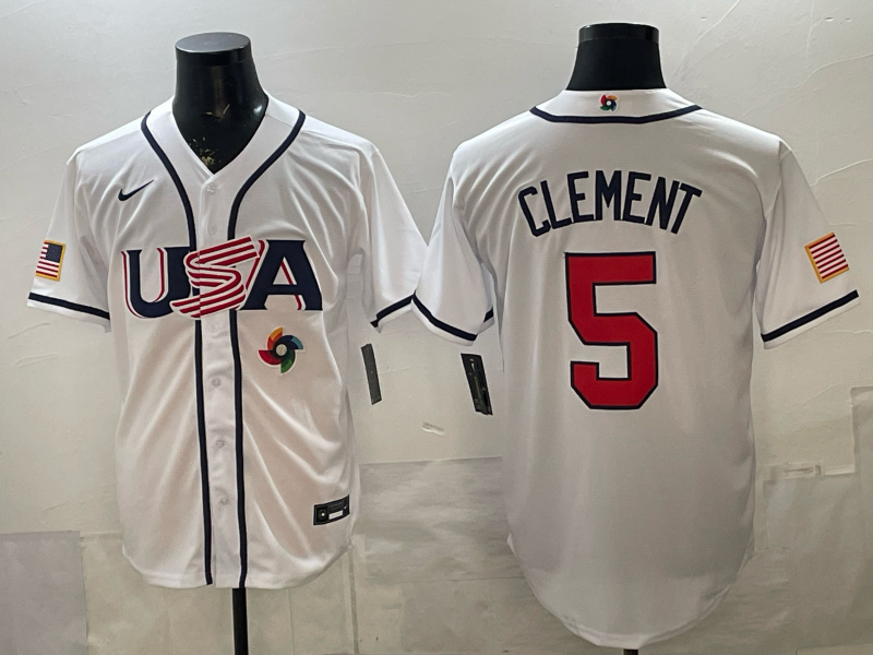 USA National Embroidered Baseball Team 2026 World Cup Team Jersey T-shirt