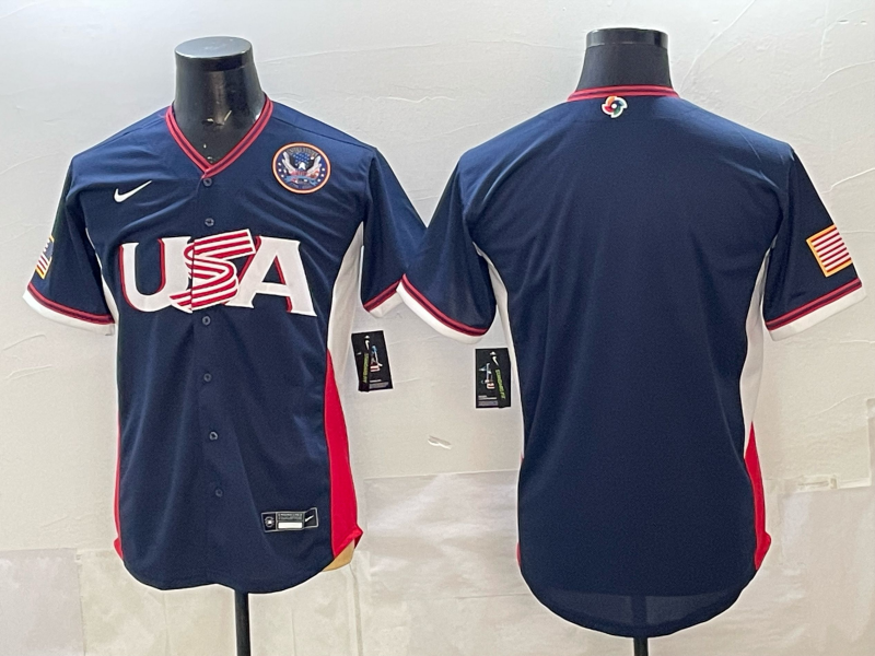 USA National Embroidered Baseball Team 2026 World Cup Team Jersey T-shirt