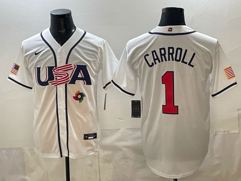 USA National Embroidered Baseball Team 2026 World Cup Team Jersey T-shirt