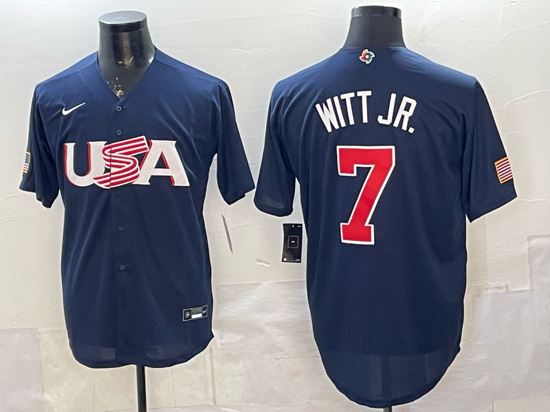 USA National Embroidered Baseball Team 2026 World Cup Team Jersey T-shirt