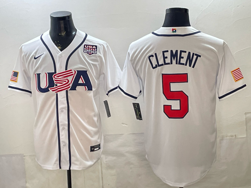 USA National Embroidered Baseball Team 2026 World Cup Team Jersey T-shirt