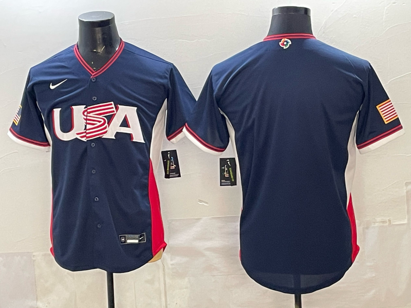 USA National Embroidered Baseball Team 2026 World Cup Team Jersey T-shirt