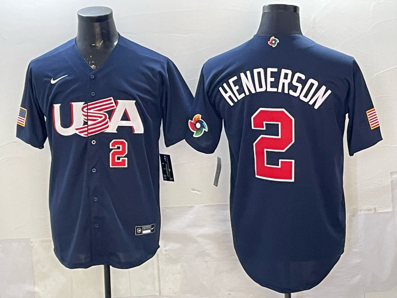 USA National Embroidered Baseball Team 2026 World Cup Team Jersey T-shirt