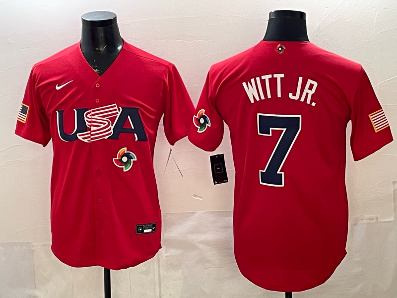 USA National Embroidered Baseball Team 2026 World Cup Team Jersey T-shirt