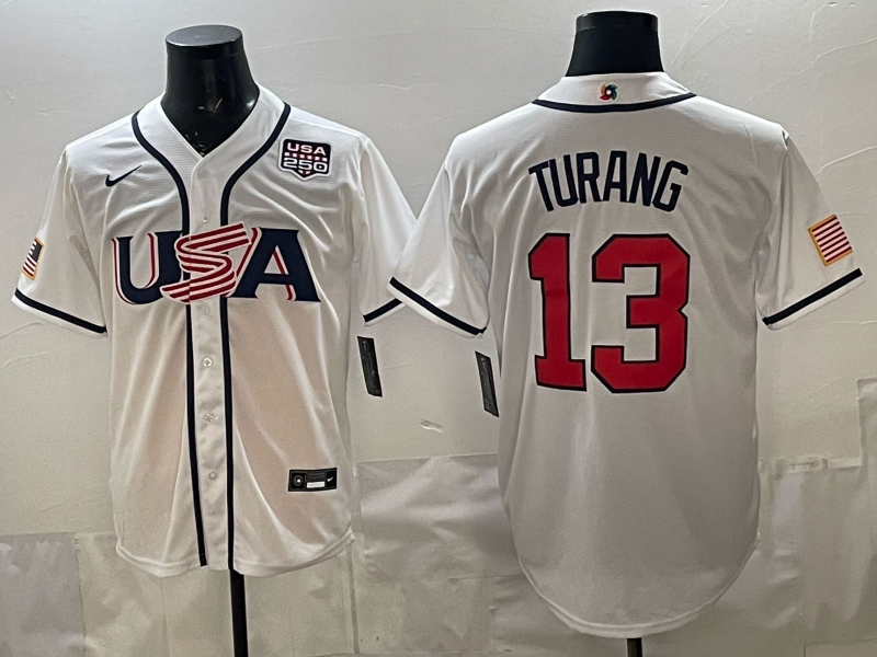 USA National Embroidered Baseball Team 2026 World Cup Team Jersey T-shirt
