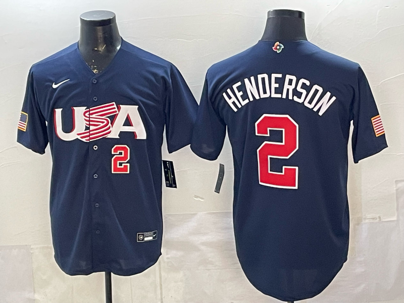 USA National Embroidered Baseball Team 2026 World Cup Team Jersey T-shirt