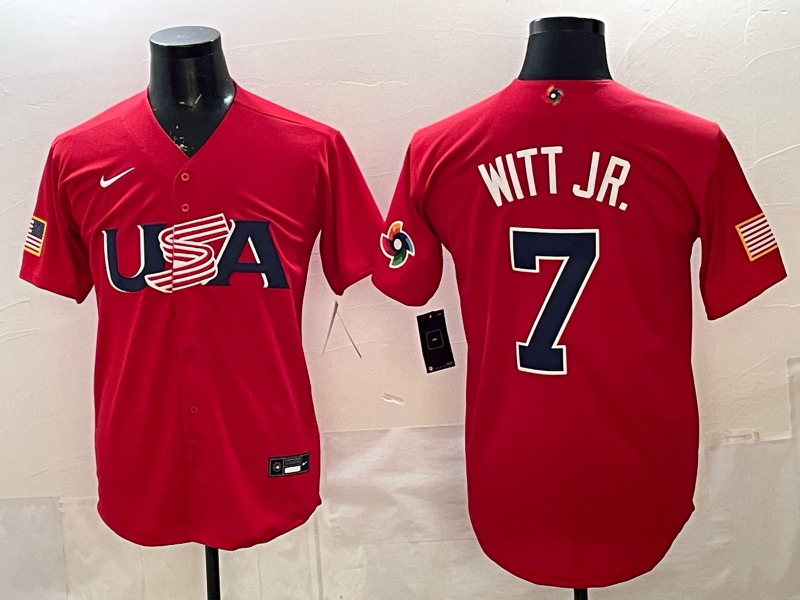 USA National Embroidered Baseball Team 2026 World Cup Team Jersey T-shirt