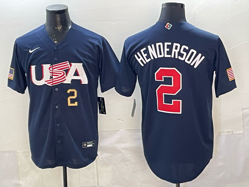 USA National Embroidered Baseball Team 2026 World Cup Team Jersey T-shirt