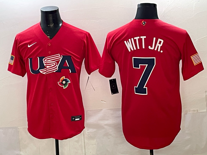 USA National Embroidered Baseball Team 2026 World Cup Team Jersey T-shirt