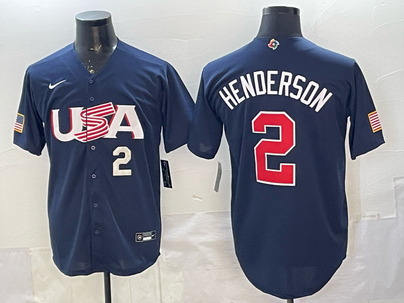 USA National Embroidered Baseball Team 2026 World Cup Team Jersey T-shirt